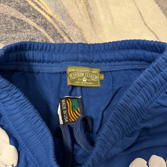 Denim Tears The Cotton Wreath Blue Shorts Size Medium or Large - Picture 2 of 3